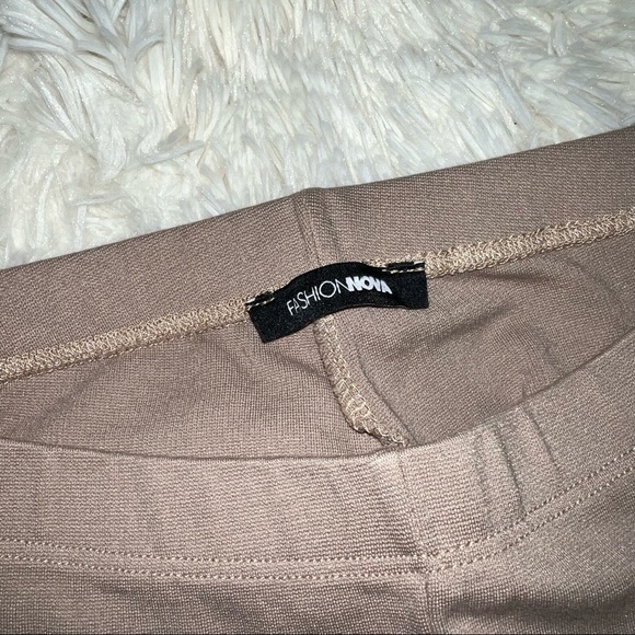 Fashion Nova Tan Biker Shorts - Picture 4 of 5